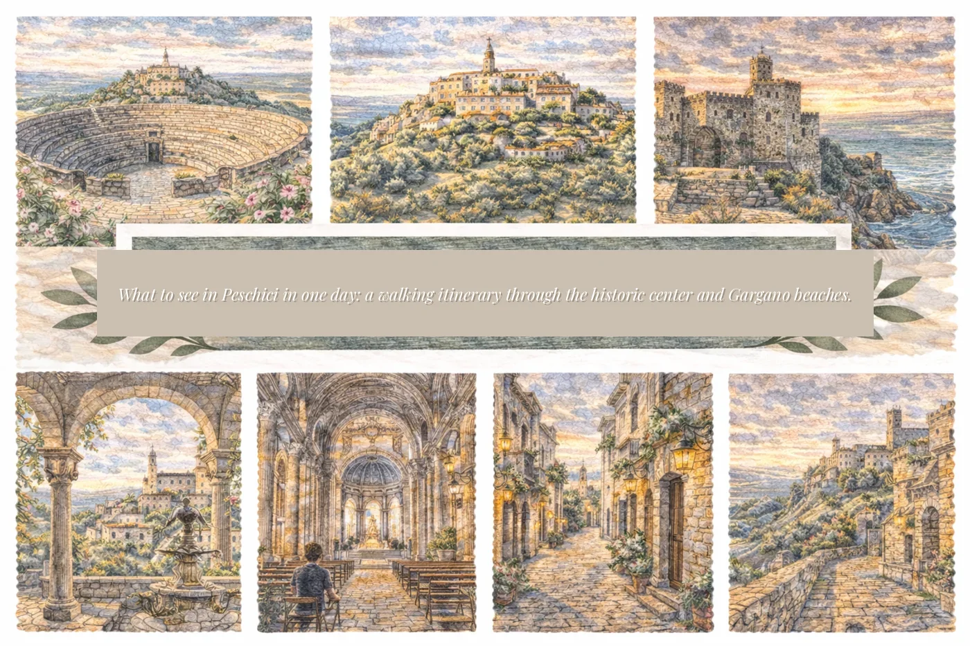 What to see in Peschici in one day: a walking itinerary through the historic center and Gargano beaches.